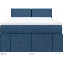 vidaXL Boxspringbett 140 x 200 cm Blau