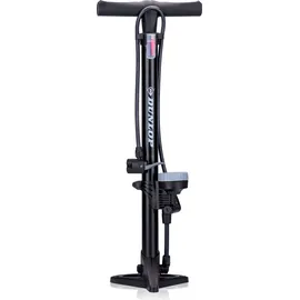 Dunlop Fahrradpumpe mit Manometer - Luftpumpe für alle Ventile - 11 Bar/160PSI - schwarz