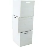 Kistenkolli Altes Land Holzkiste 3er Set weiß