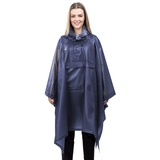 Navaris Regenponcho Regenponcho Fahrradponcho, inkl. Aufbewahrungstasche, wasserdicht (1-St) blau