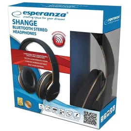 Esperanza EH220 Bluetooth-Kopfhörer mit Kopfbügel, Schwarz (keine Geräuschunterdrückung, 7 h, Kabellos), Kopfhörer, Schwarz