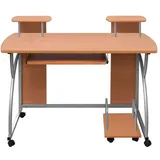 vidaXL Computertisch Braun 110x52x88,5 cm Holzwerkstoff