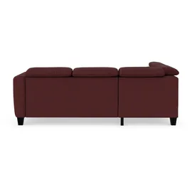 sit&more Ecksofa SIT & MORE "Belluci L-Form", lila (chianti), B:249cm H:85cm T:195cm, Sofas, Ecksofa, inklusive Federkern, wahlweise mit Bettfunktion und Bettkasten