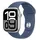 Apple Watch Series 10 GPS 46 mm Aluminiumgehäuse silber Sportarmband denim S/M