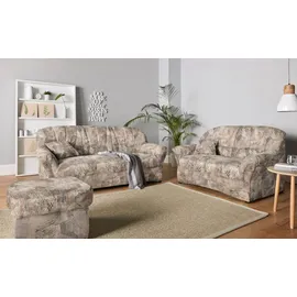 DOMO collection Polsterhocker Bahia Mikrofaser 58 x 42 x 58 cm Braun