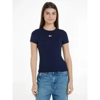 Tommy Jeans Badge Rib Kurzarm-T-Shirt Dark Night Navy S