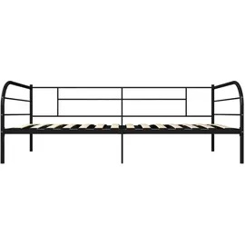 vidaXL Tagesbett-Rahmen Schwarz Metall 90×200 cm