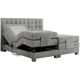 MKS Meble Boxspringbett 200 x 200 cm H4 Hellgrau