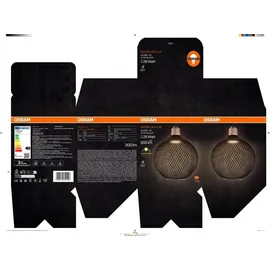 Osram DECOR FLAT GLOBE ist eine flache runde Lampe mit 3.5W, 827, frosted, E27 Non-DIM Warmweiss 4058075840126