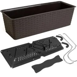 Balkonkasten Ratolla Umbra 39x16x14,5cm Bewässerungssystem