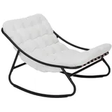 Rebecca Mobili Schaukelliege 101 x 78 x 74 cm Grau/Weiß