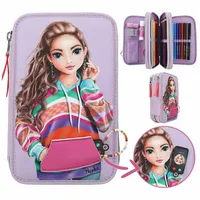 DEPESCHE 3-Fach Federtasche mit appliziertem Smartphone JOY