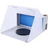 Airbrush Absauganlage, Lackierkabine, Absaugleistung 3 m3/min, LED-Beleuchtung, grau, Farbnebel-Filter