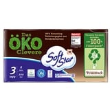 Soft Star Toilettenpapier Das ÖKO Clevere 3-lagig Recyclingpapier, 8 Rollen