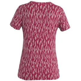 Icebreaker 150 Tech Lite Ii Glaci Cam Merino Kurzarm-t-shirt - Crystal / Electronpink / Aop - S