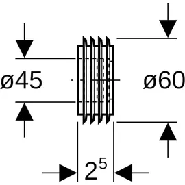 Geberit Spülrohr-Innenverbinder, 1 Stück, schwarz, 119668001