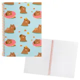 IDENA Spiralblock Capybara, liniert, 80 Blatt 80g/m2 DIN A4