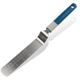 Tasty Winkelpalette mit Messskala, 32,5x3cm, Edelstahl, Perfekt zum Glattstreichen & Verzieren von Torten, Spülmaschinengeeignet – Grau/Blau/Silber