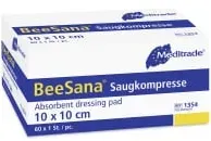 Meditrade BeeSana® Saugkompressen 10x10 cm, steril 1354 , 1 Packung = 60 Stück, einzeln verpackt