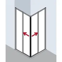 Kermi Ibiza 2000 ED2 Eckeinstiegshälfte 80 x 200 cm I2ED2080201AK