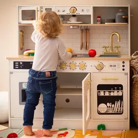 Mamabrum XXL-Holzküche für Kinder – mit LED, Zubehör & interaktiven Elementen