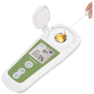 OLLIRG Refraktometer Digitales Refraktometer, Saccharimeter, Dichtemesser for Obst, Wein, Bier, Alkohol, Zuckerkonzentrationstester, 0–35% Zucker-Brix-Messgerät