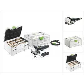 Festool DF 500 Q-Plus Dübelfräse 420 Watt 4 - 10 mm + 1060 tlg. DOMINO Dübel Buche Sortiment + Systainer