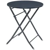 [en.casa] Klapptisch Sande Stahl 71xØ62 cm Schwarz