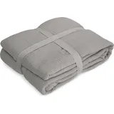 kamelshopping Musselin Decke Kuscheldecke 130 x 180 cm Grau