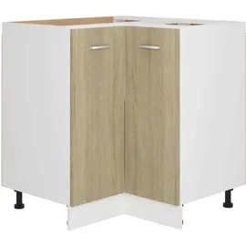 vidaXL Eckunterschrank Sonoma-Eiche 75,5 x 75,5 x 81,5 cm Braun