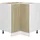 vidaXL Eckunterschrank Sonoma-Eiche 75,5 x 75,5 x 81,5 cm Braun