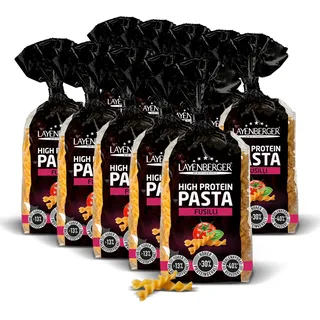 Layenberger High Protein Pasta Fusilli - Eiweiß-Nudeln, 30% Weizen-Protein, Ballaststoffe, vegan, 10er Pack (10x 250 g)