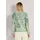 Madeleine Longpullover mit floralem Muster Grün / Weiß 44/46
