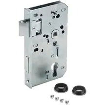 AMF Ersatzschloss 140U (für Schlosskasten 40mm, Dornmaß 60mm, verzinkter Stahl-Einsteckschloss, umdrehbarer Fallenkopf, 3mm vorstehend, vorgerichtet für Profilzylinder) 567276