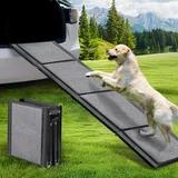 BACOENG 180cm Hunderampe Auto Klappbar, Hundetreppe Auto mit Rutschfester Teppich, rutschfest Hunderampen für Autos, LKWs und SUV, Stabil Rampe Hund für Große Und Mittel Hunde Bis 110kg