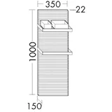 Burgbad Fiumo Wandpaneel, mit Plisséestruktur, WAAU035F3959, Farbe: Eiche Dekor Cashmere