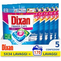 Dixan Power Caps Color Waschmittel Kapseln, 5er Pack (5 x 34 Waschladungen)
