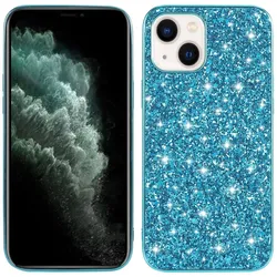 Schutz Handy Hülle für Apple iPhone 15 Case Cover Glitzer Bumper Etuis Tasche