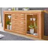 vogl möbelfabrik Highboard VOGL MÖBELFABRIK, kernbuche teilmassiv, B:222cm H:114,5cm T:40cm, Sideboards, Highboard, Breite 222 cm