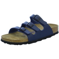 Birkenstock Florida Modische Sandale, weiches Fußbett, Birko-Flor, Nubukleder, Blau - blau - Größe: 37.5 EU - 37 EU