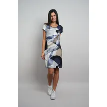 Seidel Moden Druckkleid Midi Blau 46