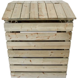 NATIV Garten Komposter Komposter aus Holz mit Deckel, BxTxH: 72x75,6x91,5 cm, mit aufklappbaren Deckel