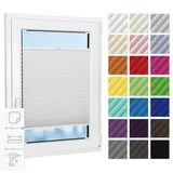 Estika Plissee zum kleben innenrahmen - - cm x cm - ohne Bohren, Plissee kleben, Rollos für Fenster ohne Bohren, Jalousien Fenster für innen, Fenster plissee