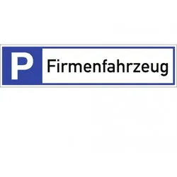 Dreifke® Schild, Parkplatzreservierer Firmenfahrzeug, Alu, 460x110 mm