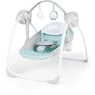 Ingenuity, Ity Ingenuity, Swingity Swing, Goij, zusammenklappbare und tragbare Babyschaukel mit 6 Schaukelgeschwingkeiten, 2 Spielzeugen, 5-Punkt-Gurt und Tragegriff