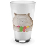 Mr. & Mrs. Panda Glas Bär Gefühl - Transparent - Geschenk, Latte Macchiato, Teddy, Teddybär, Premium Glas, Hochwertige Verarbeitung
