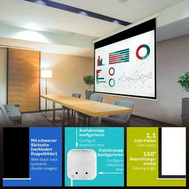 eSmart Economy EXM Motor Leinwand | 200 x 150 cm (98") 4:3