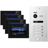 Balter Home EVO Video-Türsprechanlage für Vierfamilienhaus mit 4x 7 Zoll Monitor
