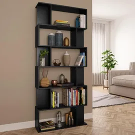 vidaXL Bücherregal 80 x 24 x 192 cm Schwarz