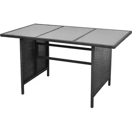 vidaXL Polyrattan Lounge-Set mit Auflagen 4-tlg. schwarz 43096